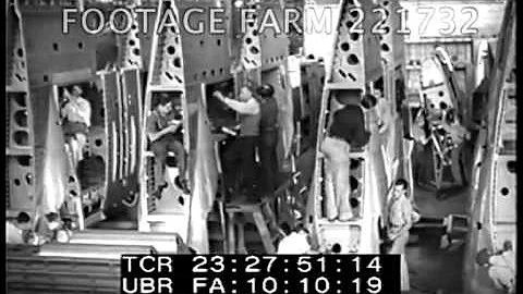 Douglas Aircraft Manufacturing - Assembly Line & Engineering 221732-03 | Footage Farm