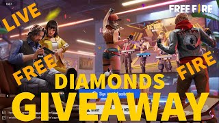 GARENA FREE FIRE LIVE DIAMONDS GIVEAWAY NOW | ROCKING SUPPORT | #freefire @online #game #garena