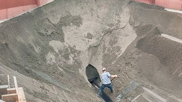 Barge unloading 2000 tons of river sand - Final part - Relaxing video