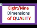 Dimensions of quality with examples  eight dimensions of quality  8 dimensions of quality