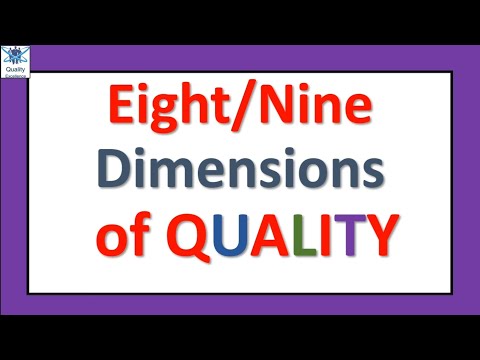 वीडियो: उत्पाद गुणवत्ता आयाम गुणवत्ता को परिभाषित करने से कैसे संबंधित हैं?