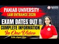 Panjab University Law Entrance 2026 | PU LLB Exam Dates Out | Complete Guide |