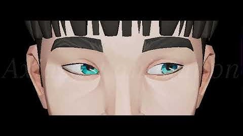 Eye dart and blink 3d animation