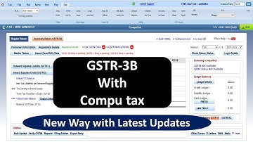 Compu Tax II How to file GSTR-3B with Computax II Easy & Error free with Latest Updates in Hindi II