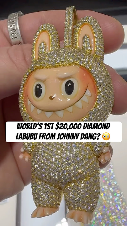 Would you spend $20,000 on the world’s 1st diamond #Labubu ? 😳 #johnnydang #popmart #shorts
