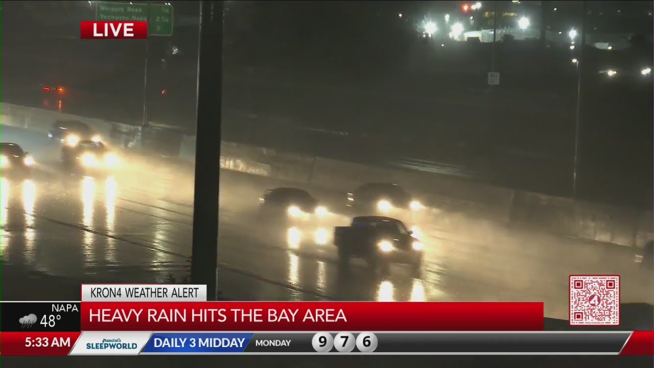 Heavy rain hits the Bay Area - YouTube