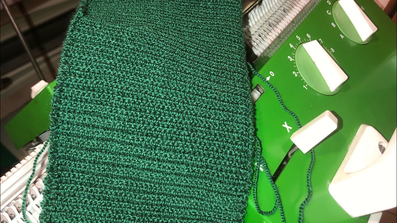 Côte anglaise sur Machine à tricoter   🧶 passap