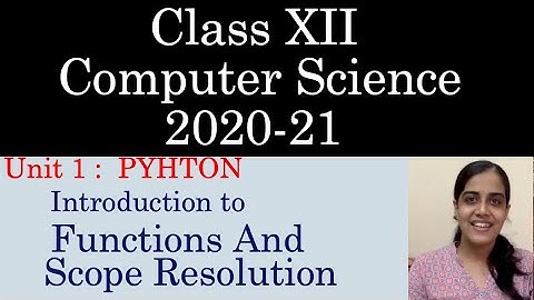 Class 12 CBSE Computer Science 2020-21 |  Python | Introduction to Function  | Lecture 1
