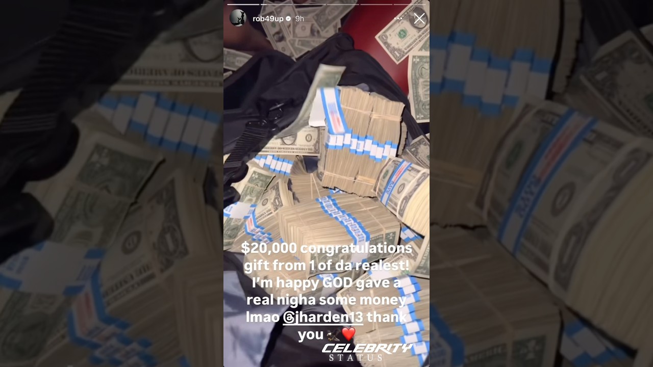 JAMES HARDEN GIFTED ROB 49 $20,000 CASH‼️ 