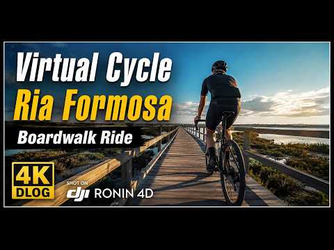 Virtual Cycle Ria Formosa Boardwalk Ride with DJI Ronin 4D - 4K DLog