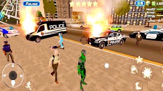 Rope Spider Hero Driving Sports Car Police Car Taxi and Motorbike - Android Gameplay 17 screenshot 5