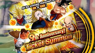 Dokkan global 9th Anniversary f2p ticket summons!!