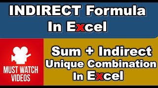 INDIRECT with Sum formula in Excel