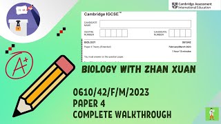 IGCSE Biology (0610) - 0610/42/F/M/23 | Feb/March 2023 Paper 42 (Extended)