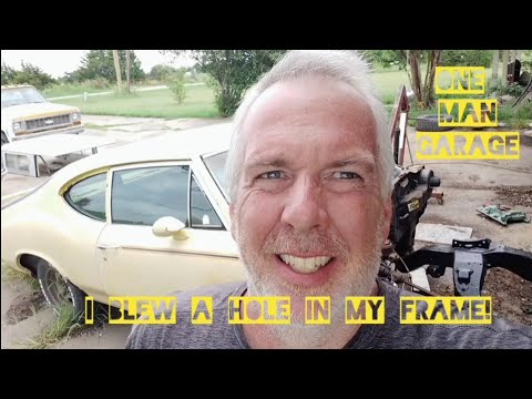 I blew a hole in my Oldsmobile frame ! Effed 85