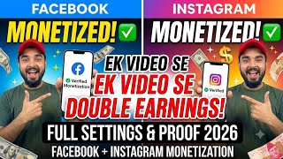 Facebook & Instagram Monetization 2026: A-to-Z Full Earnings & Setup Guide#earning #monitaization