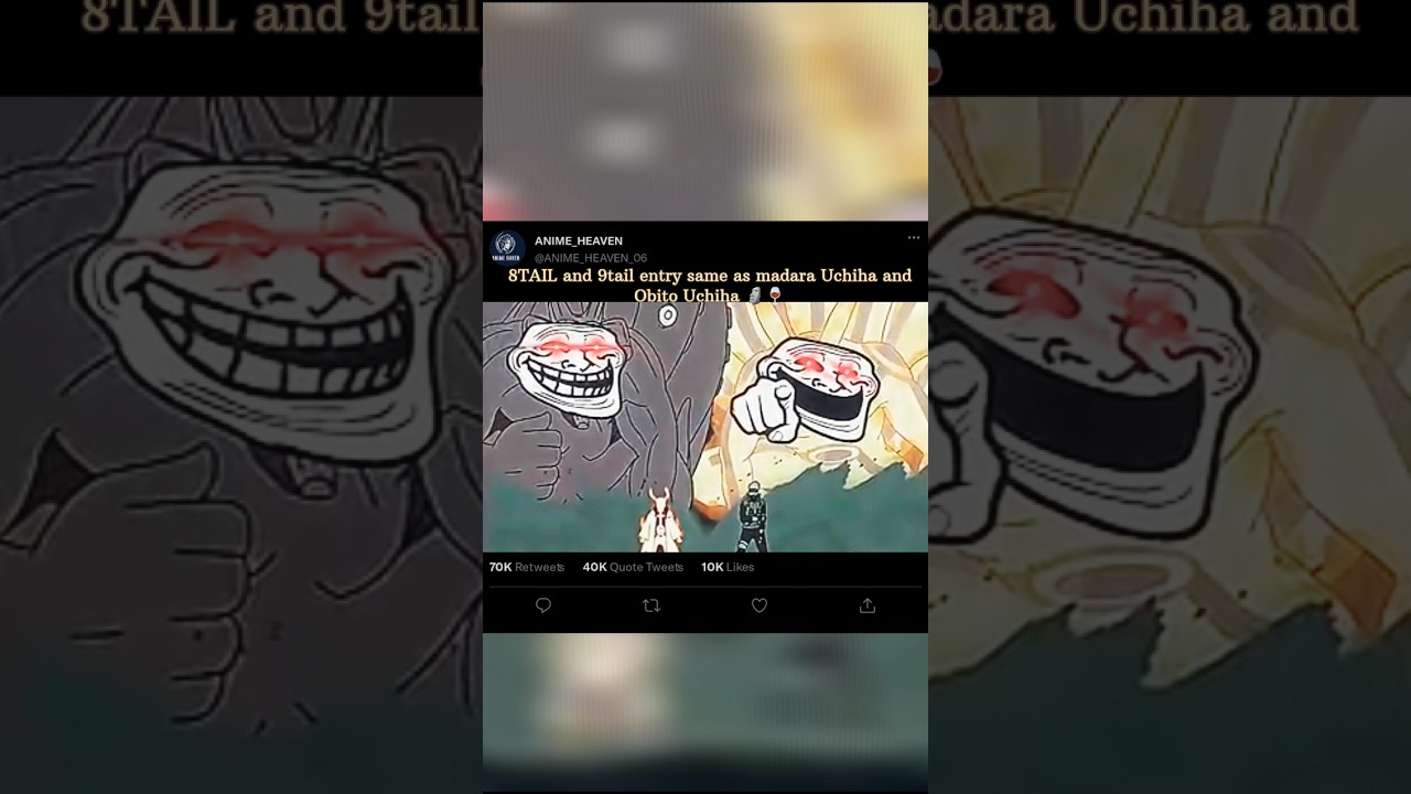 8Tail and 9tail entry same as madara Uchiha and Obito Uchiha 🍷🗿