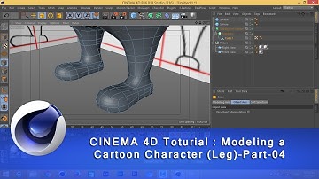 CINEMA 4D Toturial-Modeling a Cartoon Character ( Leg ) _ 04