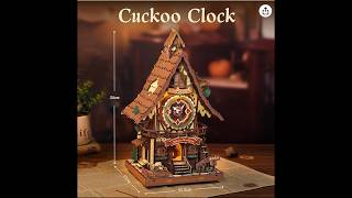 ROKR 3D Puzzle Cuckoo Clock Wooden Model Kits to Build for Adults, Model Kits Craft Gifts,