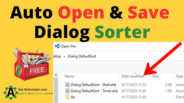 Open and Save Dialog Sorter