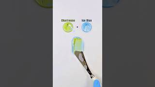 Let's Mixing Chartreuse & Ice Blue 💙#colormixing #artvideo #paintmixing #color #art #asmr #shorts