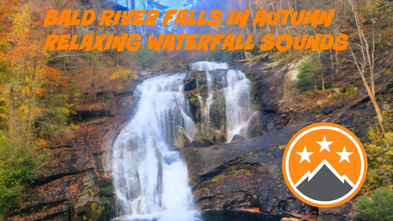 Bald River Falls in Autumn | Relaxing Waterfall Sounds with Calming Music 🍁