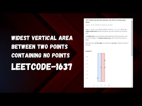 Widest Vertical Area Between Two Points Containing No Points #leetcode #dsa#dsajava#leetcode1637