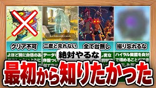 【後悔する前に】絶対に面白半分でやってはいけないこと10選【ティアキン】