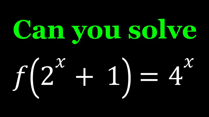 Solving A Quick Functional Equation in Two Ways