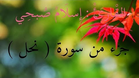 ما تيسر من سورة ( نحل ) القارئ إسلام صبحي