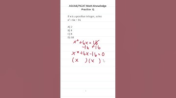 ASVAB/PiCAT Math Knowledge Practice Test Question: Factoring #acetheasvab with #grammarhero #afqt