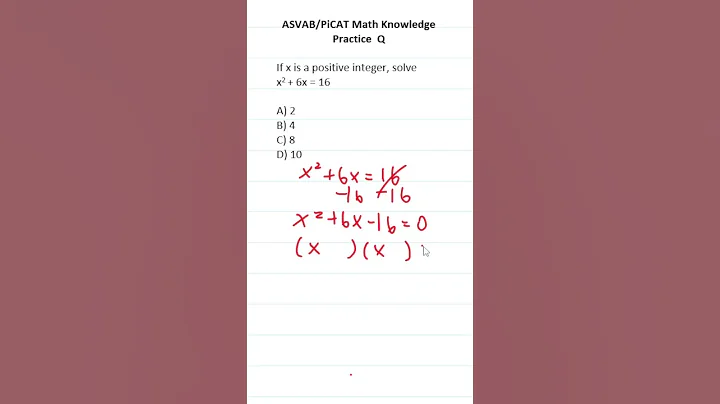 ASVAB/PiCAT Math Knowledge Practice Test Question: Factoring #acetheasvab with #grammarhero #afqt