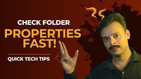 Fast Way to Check Folder Properties | Tech Tip #shorts #shortvideo