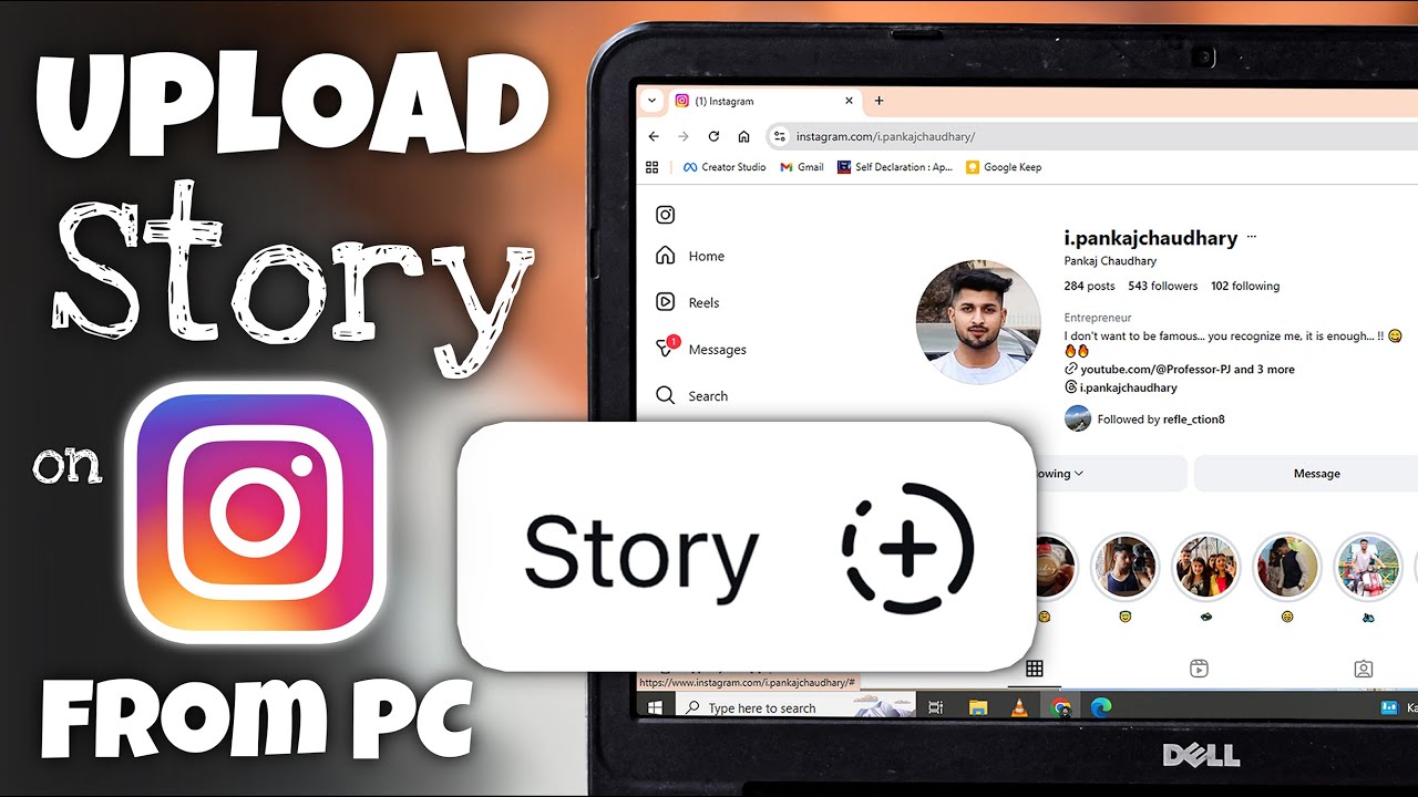 How to Upload Story on Instagram From PC (2025) | PC Se Instagram Pe Story Kaise Dale