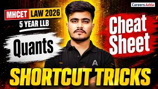 MHCET Law 2026 Quants 🔥 Shortcut Tricks + Cheat Sheet | MHCET Law 5 Year LLB Strategy
