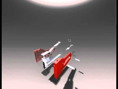 Animated Staple Gun Exploded