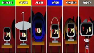 Phase 3 But Everyone IsCLUKR VS JEVIEN VS OREN VS VINERIA VS RADDY  In Incredibox Sprunki