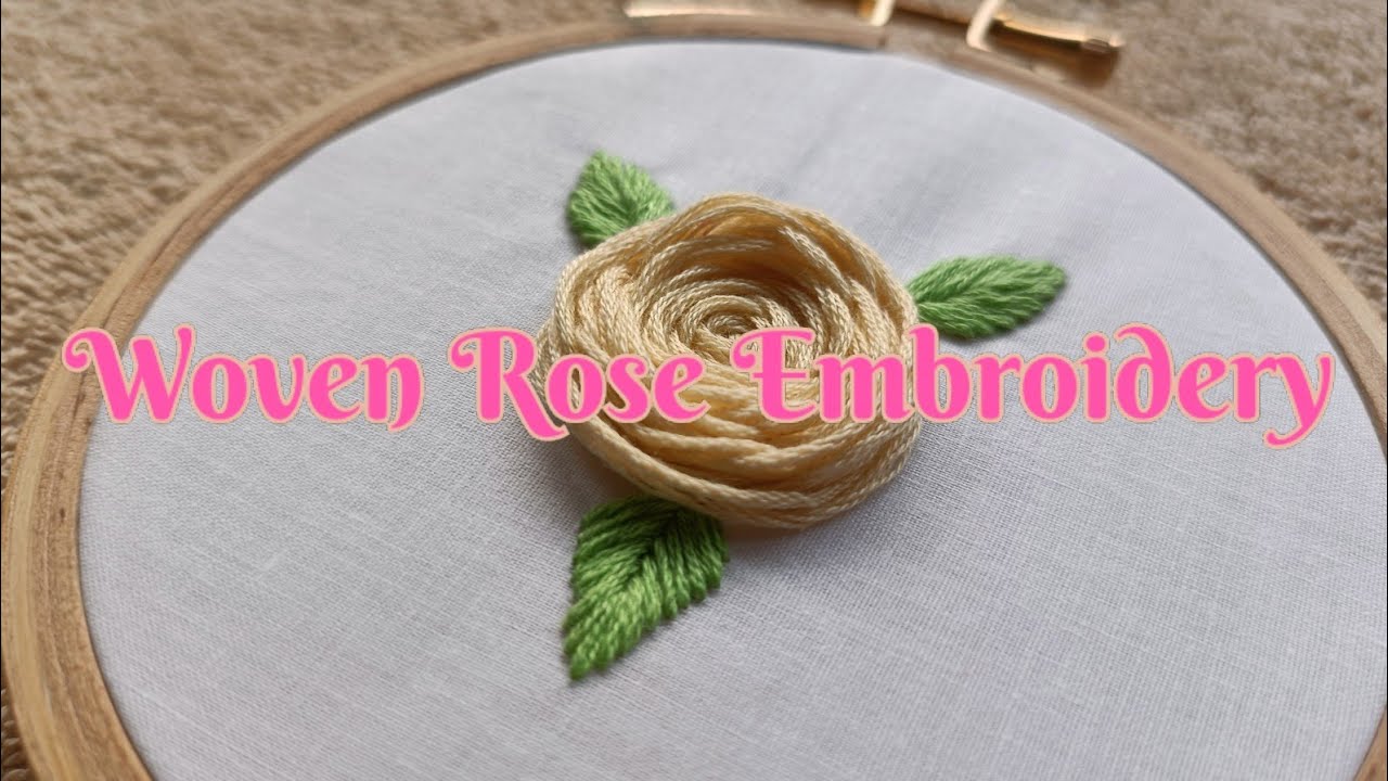 Woven Rose Embroidery Flower Embroidery Tutorial Spider  Stitch