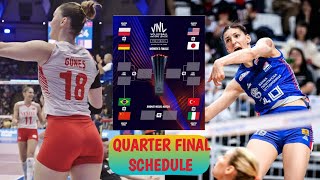 VNL WOMEN'S 2023: QUARTER FINALS SCHEDULE