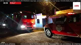 Incendio en Pasaje Galisteo 2000 del barrio Alfonso