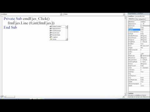 CREAR UN SISTEMA DE EJES COORDENADOS EN VISUAL BASIC 6