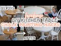 DIY FARMHOUSE KITCHEN TABLE ON A BUDGET | CHALK PAINTING HACKS | TABLE MAKEOVER | Lauren Yarbrough