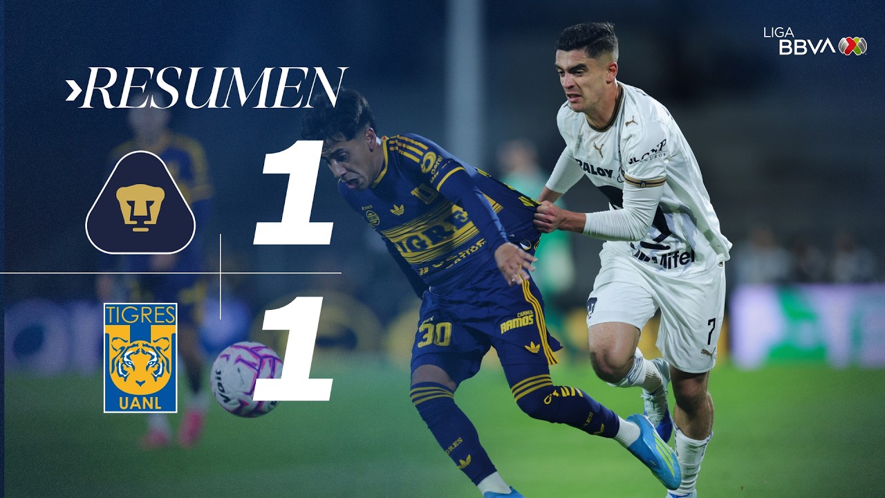[리가 MX] UNAM 푸마스 1 : 1 티그레스 UANL 경기 결과·하이라이트