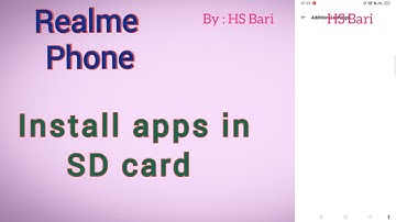 How to install apps in SD card in Realme mobile phone