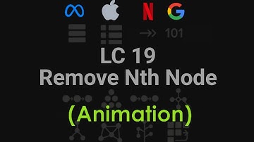 Leetcode 19 Remove Nth Node From End of List (Animation)