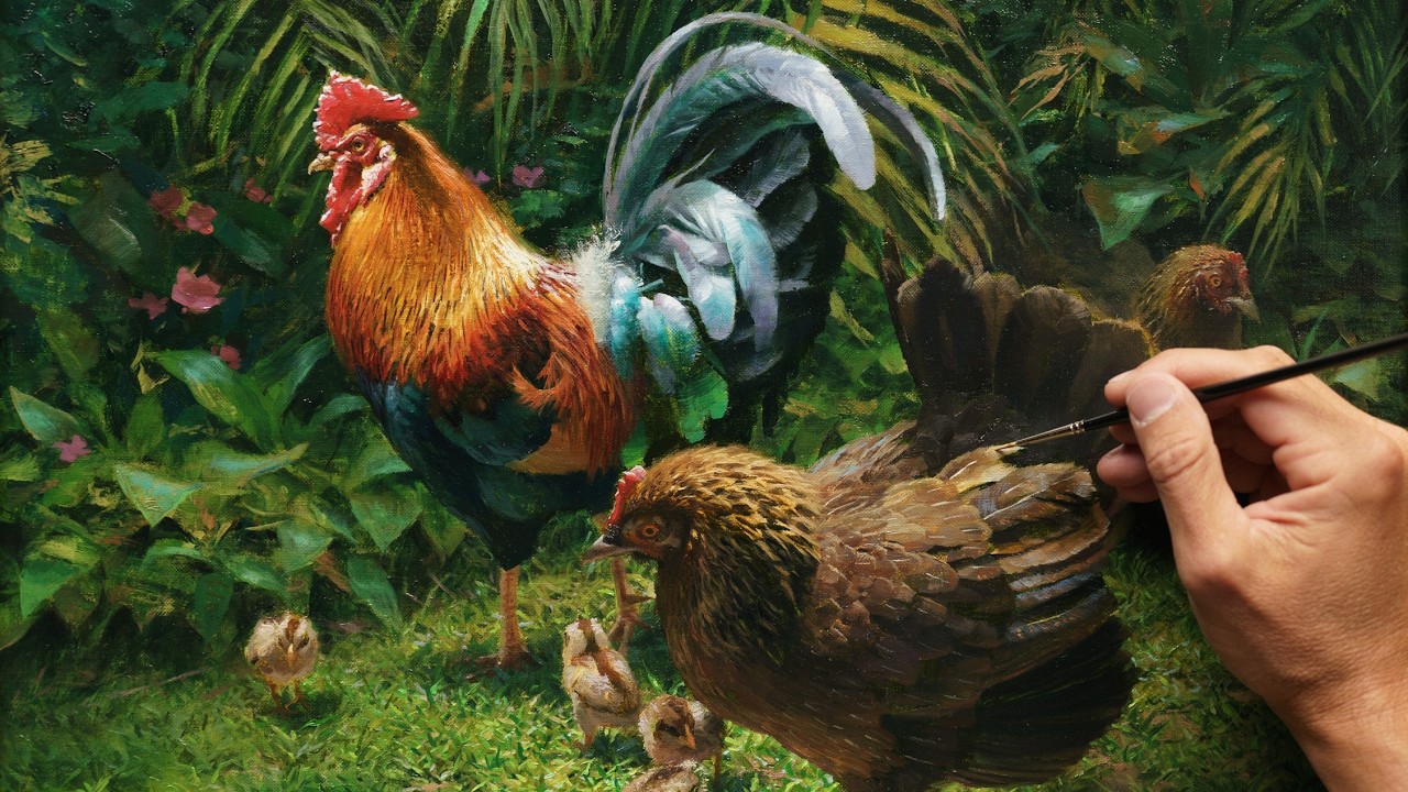 Painting Tutorial How to Paint Feathers - Verdaccio Technique