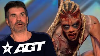 Simon Cowell Gets SPOOKED by HORRIFYING Audition on America's Got Talent 2023!