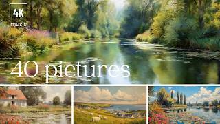 40 Elegant Blooms 4K Screensaver | Vintage Art Frame for Your TV | Instrumental Classic Music screenshot 1