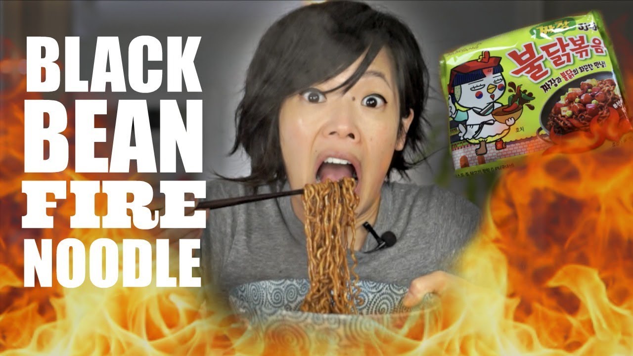 JJAJANG Black Bean SPICY Noodle CHALLENGE | Samyang Fire Noodles | emmymade