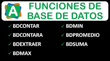 Funciones de base de datos en Excel